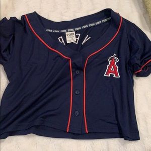 Pink Anaheim angels jersey